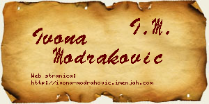 Ivona Modraković vizit kartica